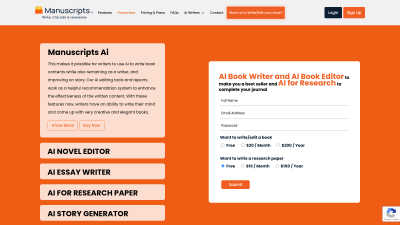 Manuscripts.ai - AI tool for Content Creation