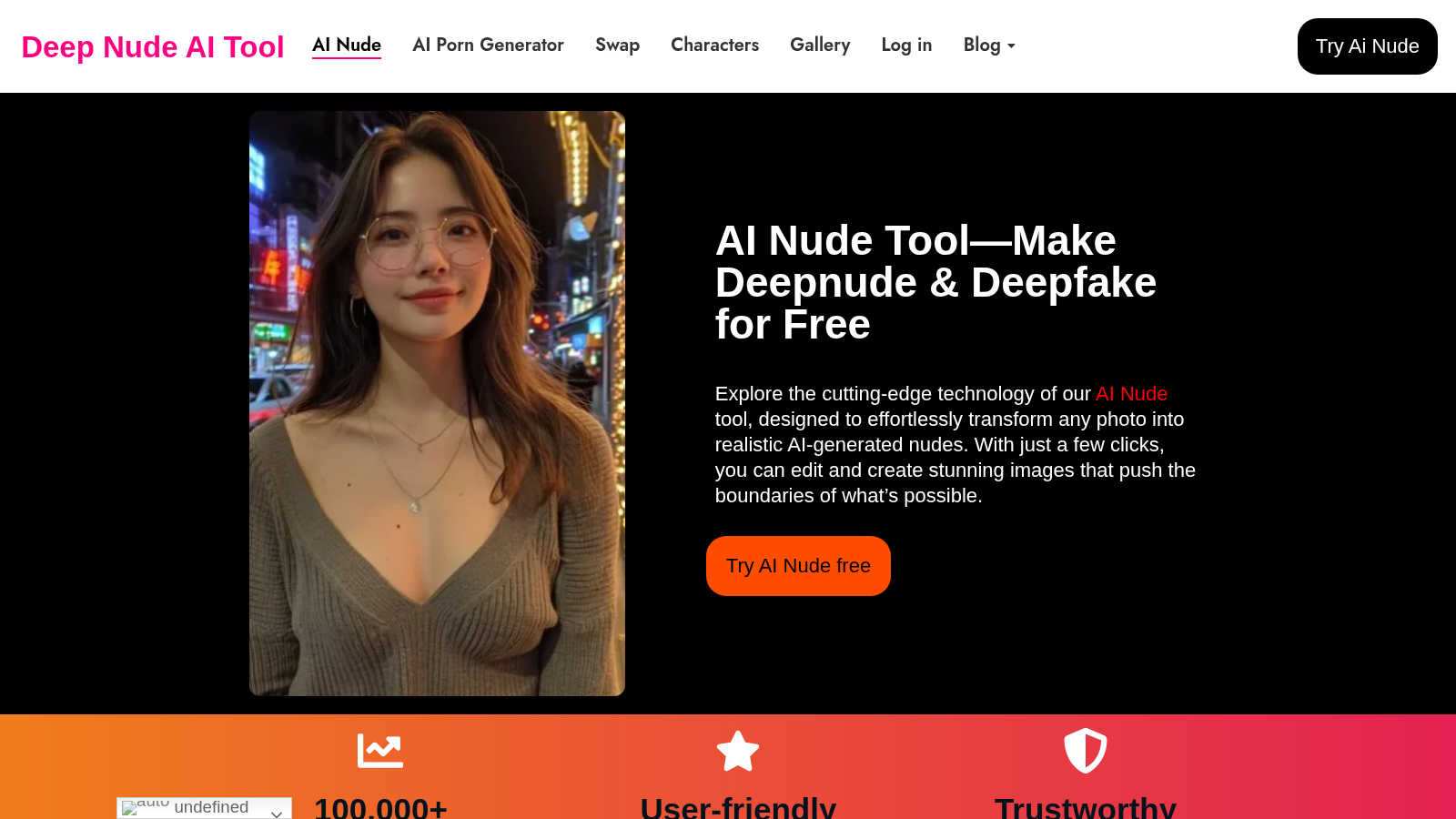 Deep Nude AI Tool application interface and features
