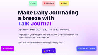 Talk Journal - AI tool for AI Assistants