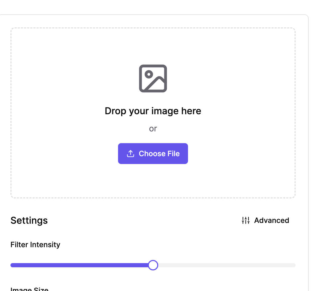 Filtrix application interface and features