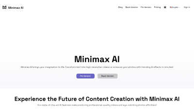 Minimax AI - AI tool for Content Creation