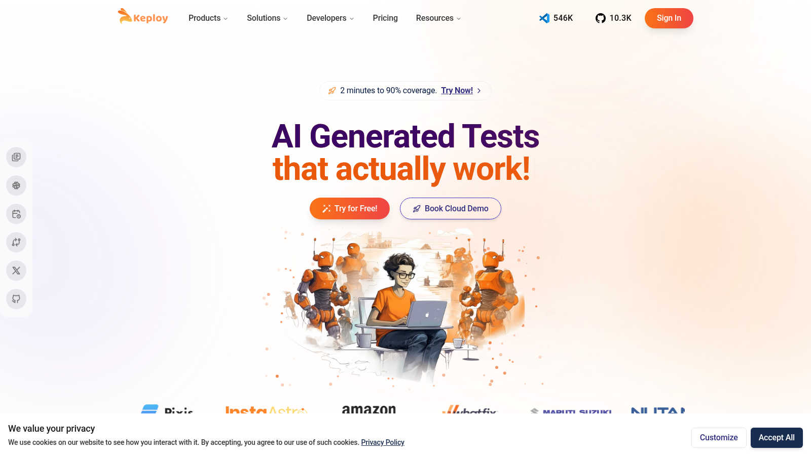 Keploy application interface and features