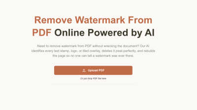 Remove Watermark from PDF - AI tool for Design Tools