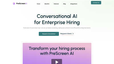 PreScreen AI  - AI tool for HR & Recruiting