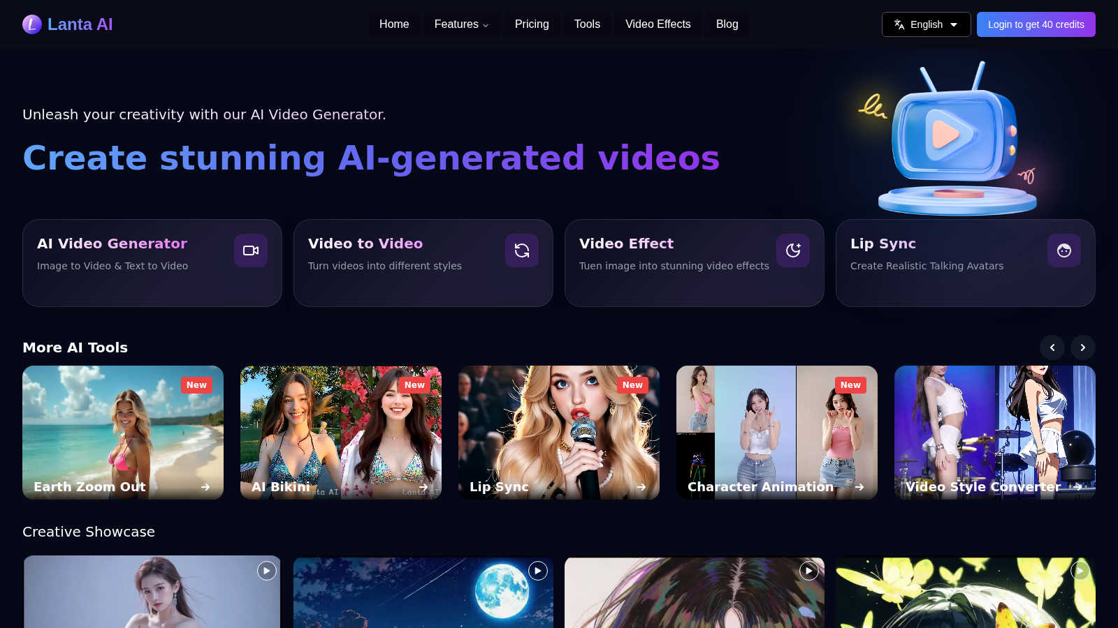Lanta AI application interface and features