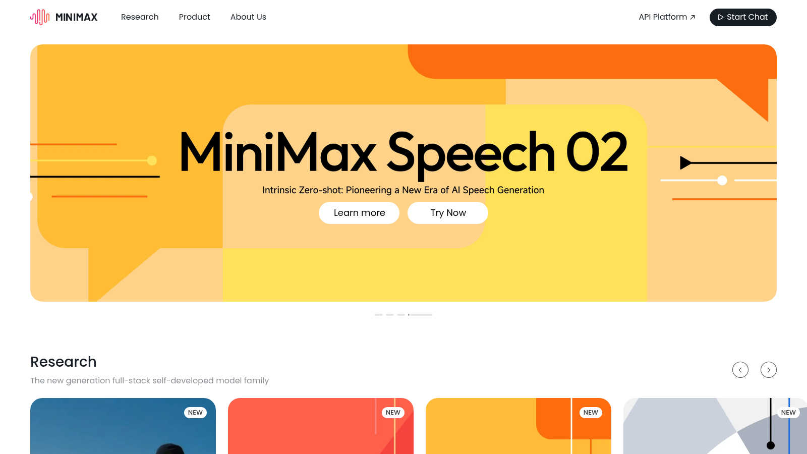 MiniMax AI application interface and features