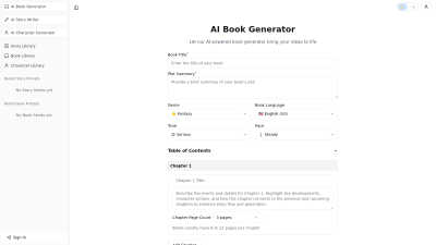 AI Book Generator - AI tool for Generative Art
