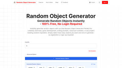 Random Object Generator - AI tool for Education & Learning