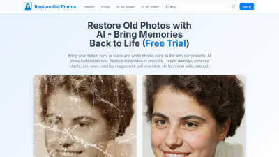 Restore Old Photos - AI tool for Content Creation