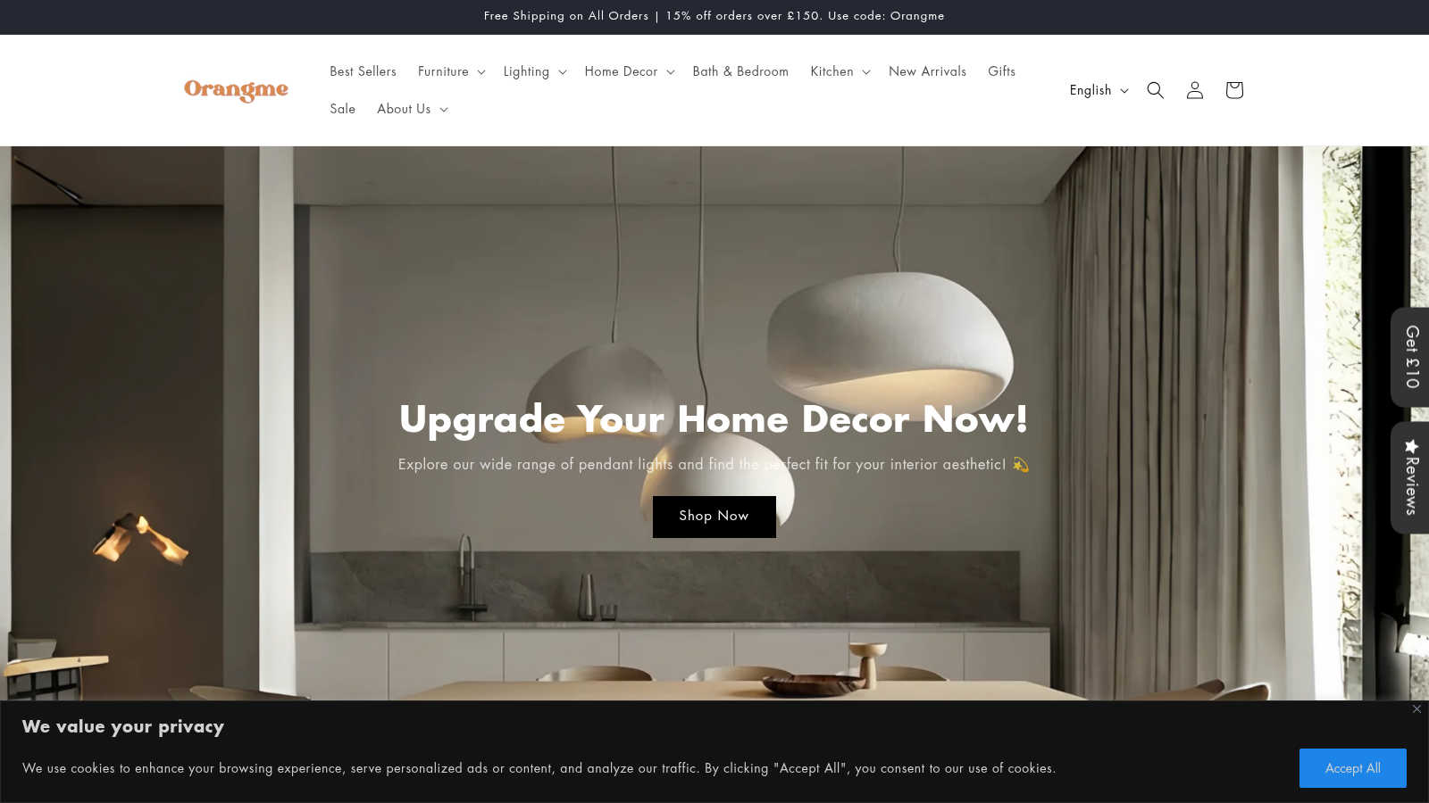 Orangme application interface and features