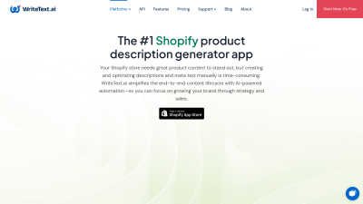 WriteText.ai for Shopify - AI tool for Copywriting