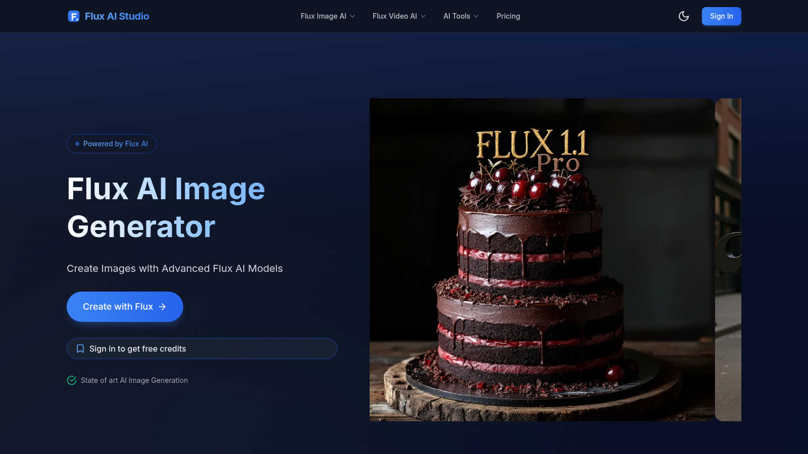 Flux AI Studio application interface and features