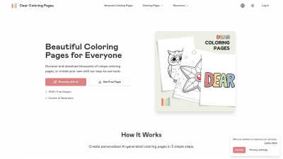 Dear Coloring Pages - AI tool for Generative Art
