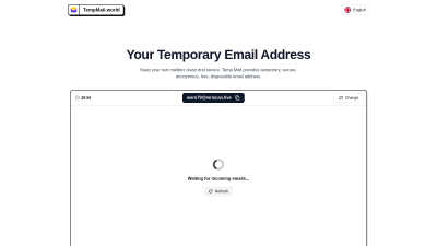 Tempmail.world - AI tool for Email Tools