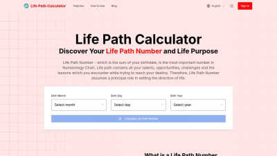Life Path Calculator - AI tool for Coaching