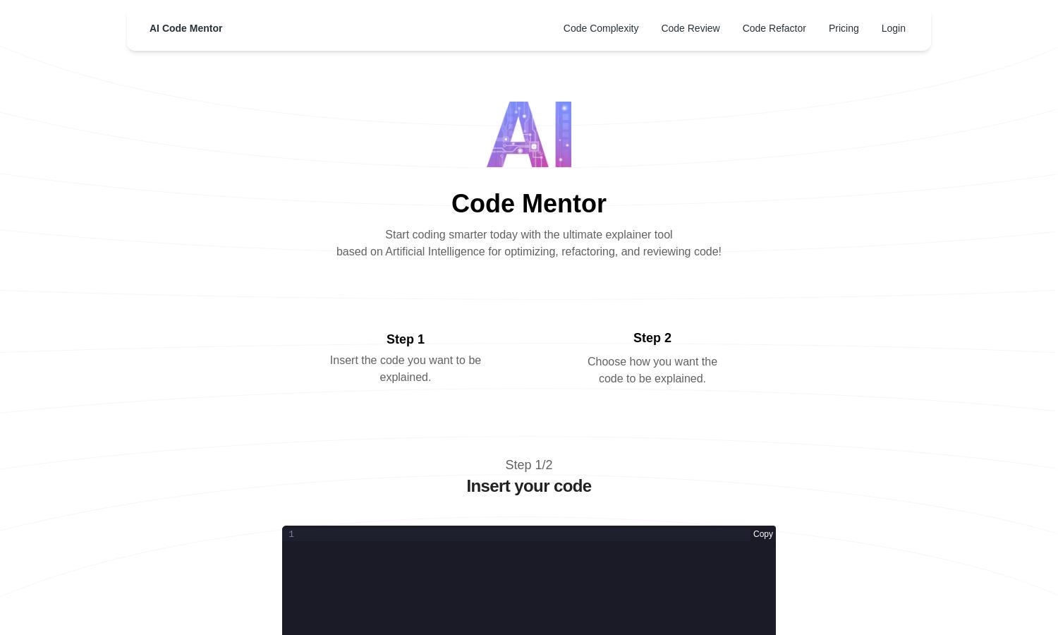 AI Code Mentor Website