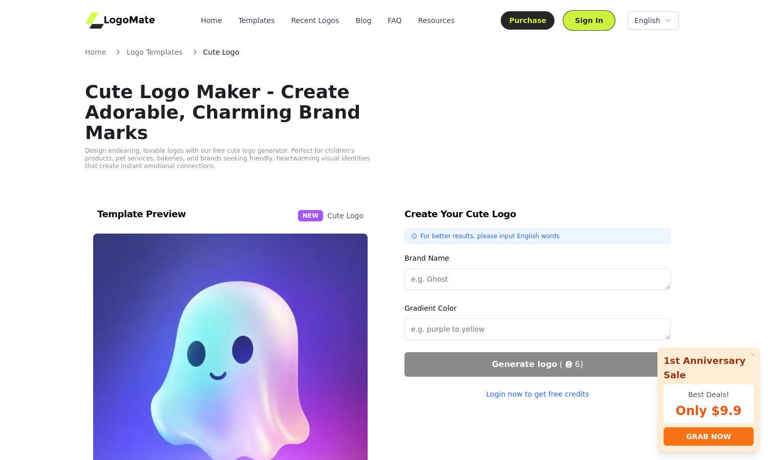 AI Logo Generator Website