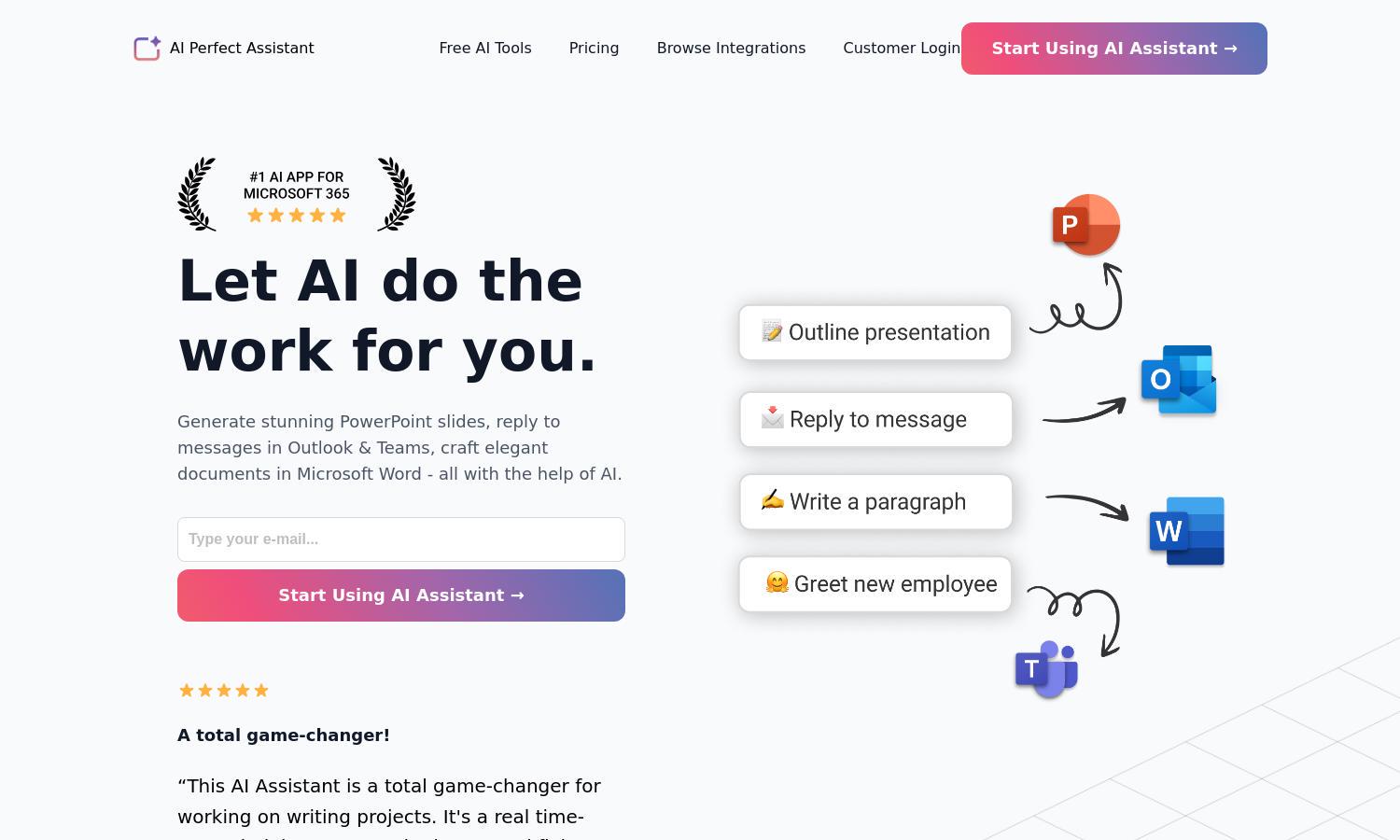 AI Perfect Assistant Website