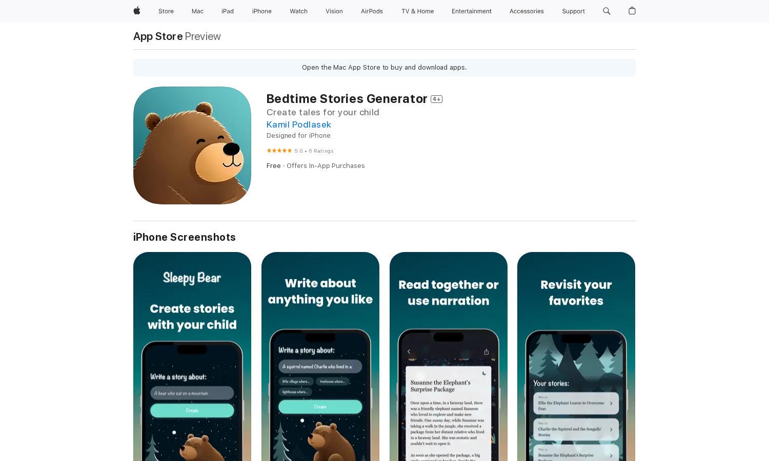 Bedtime Stories Generator Website