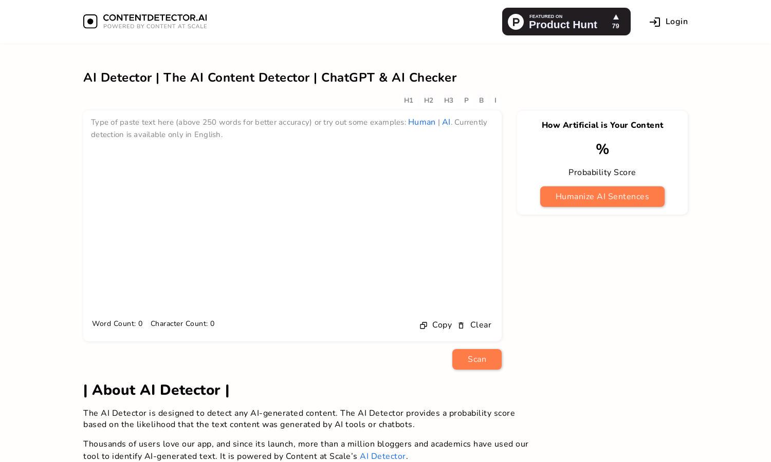 ContentDetector.AI Website