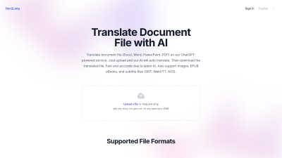 Doc2Lang - AI tool for Business & Finance