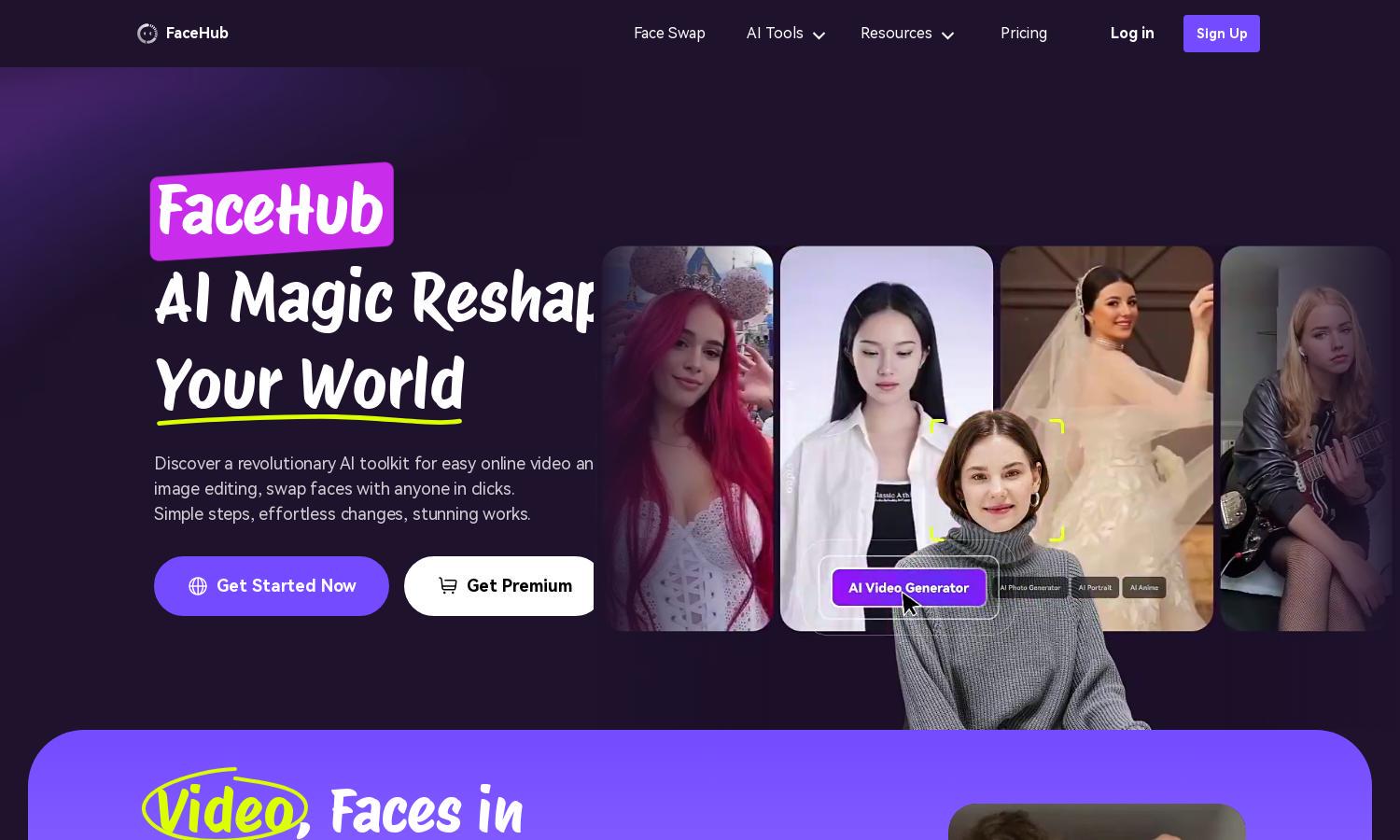 FaceHub Website