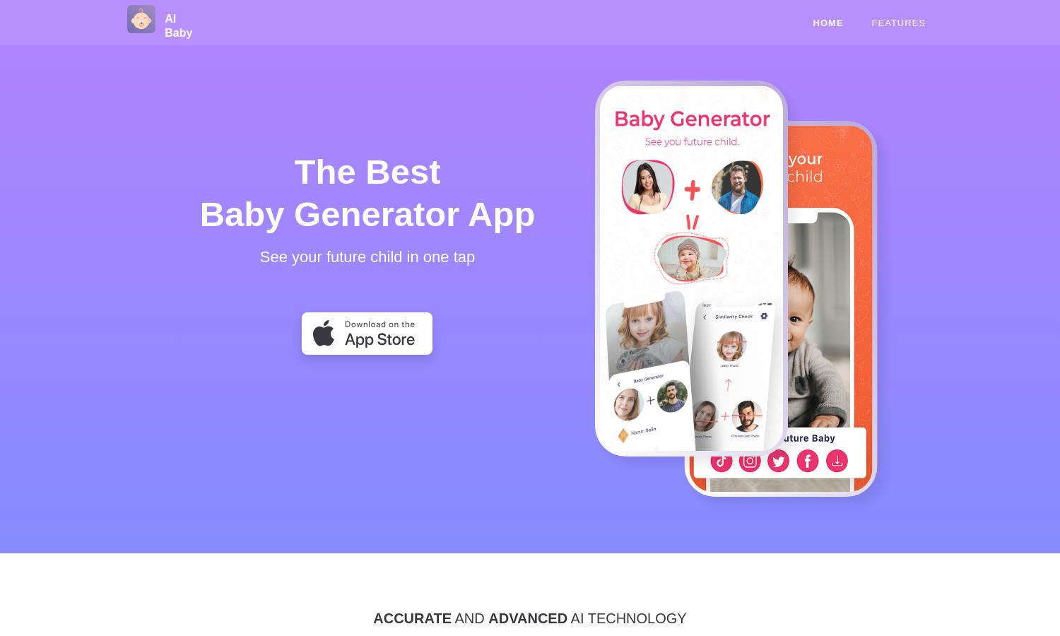 Future Baby App Website