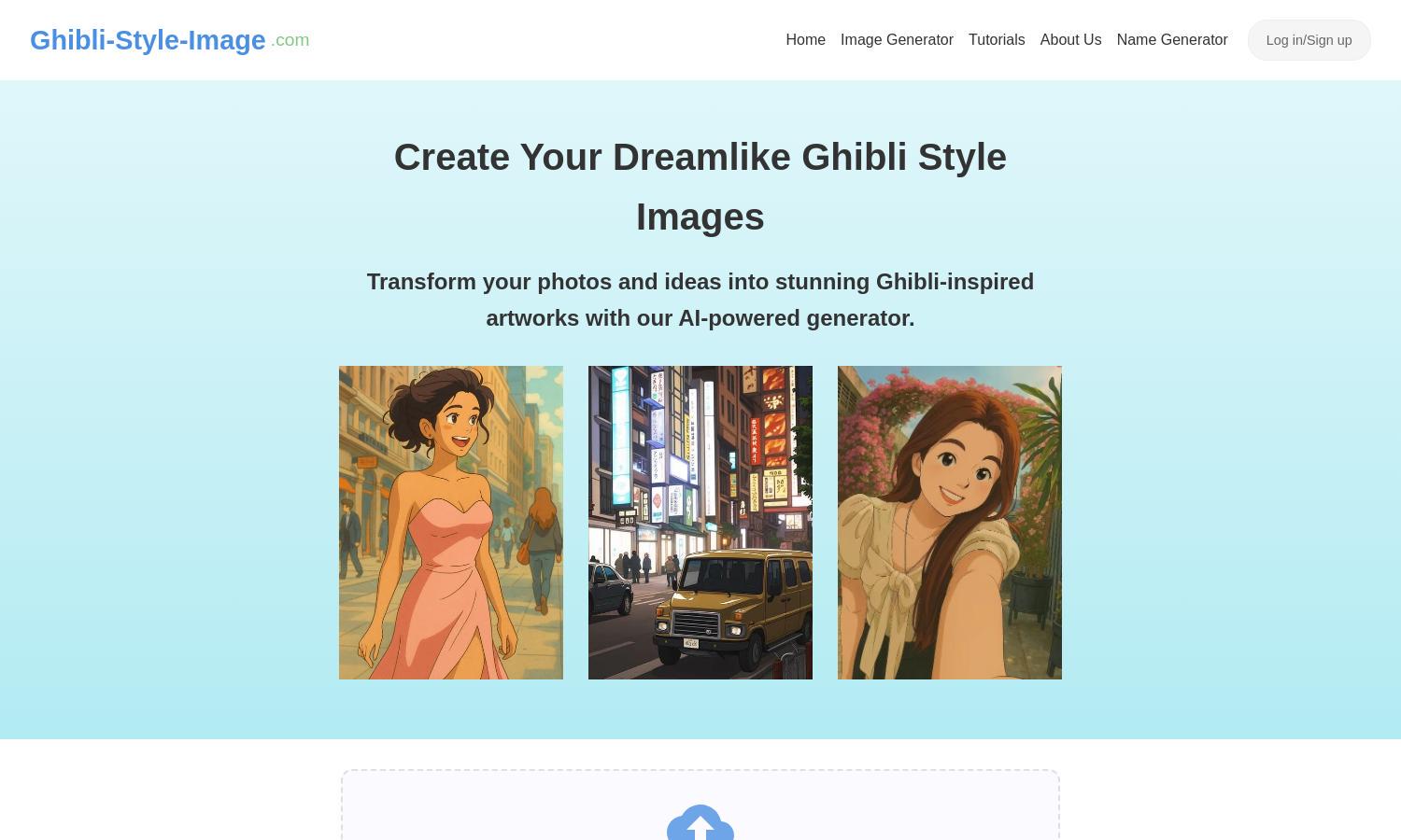 Ghibli Style Image Generator Website