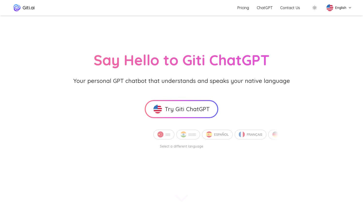 Giti Multilingual ChatGPT Website