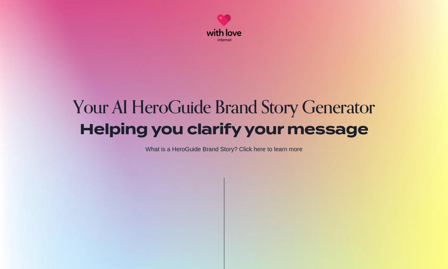 HeroGuide Brand Story Generator Website