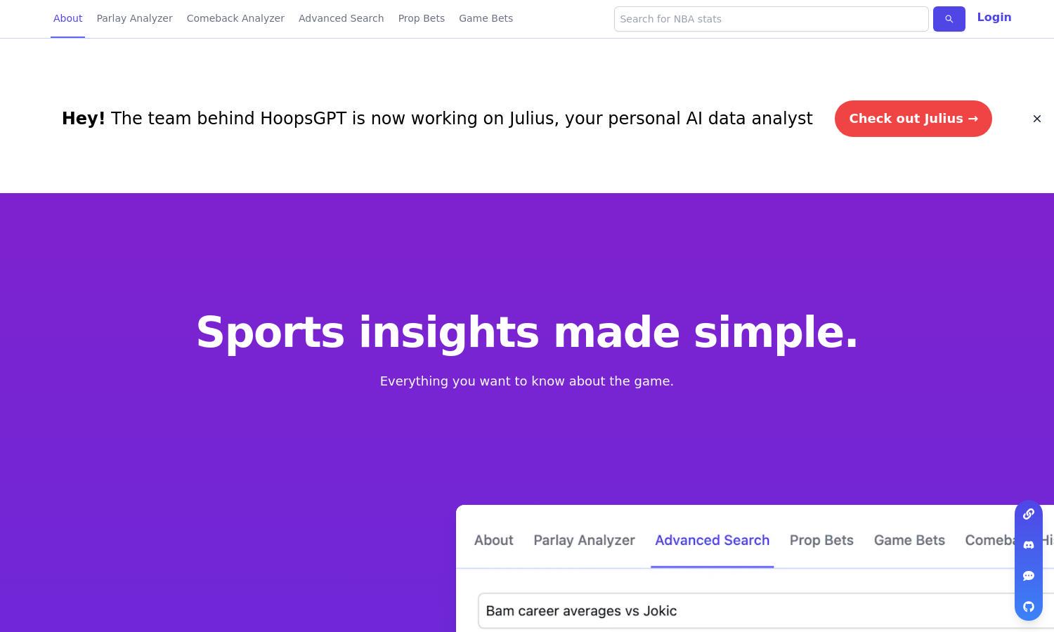 HoopsGPT Website