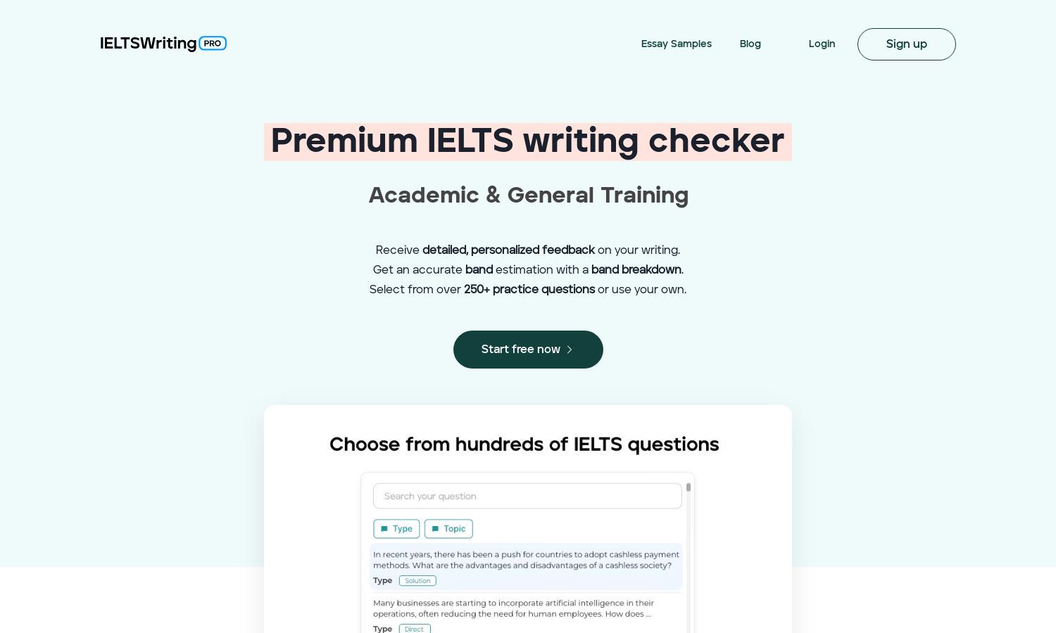 IELTS Writing Pro Website