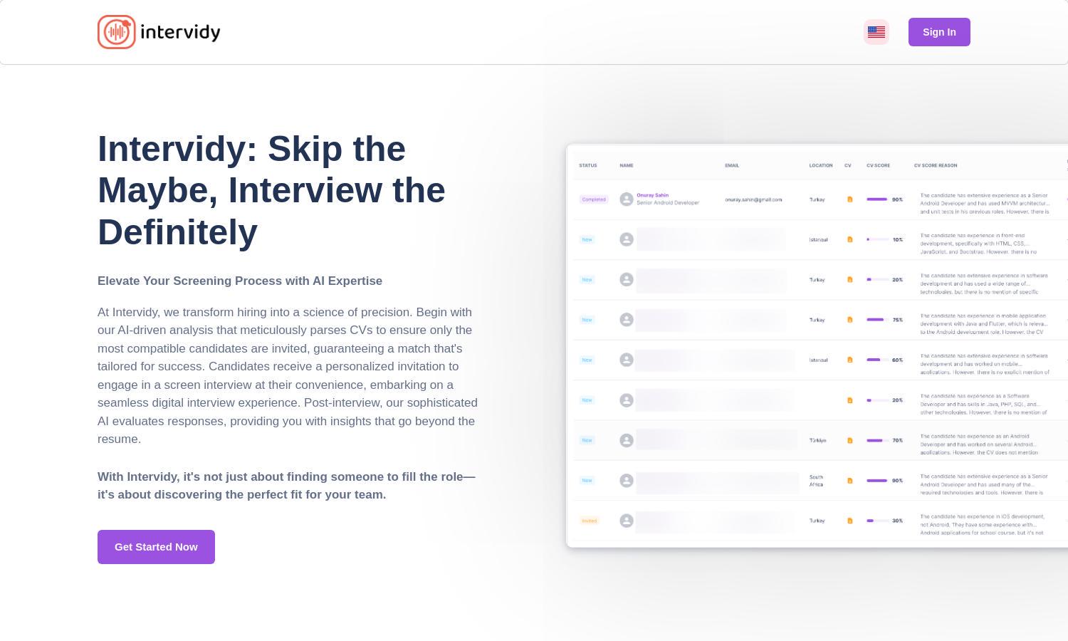 Intervidy Website