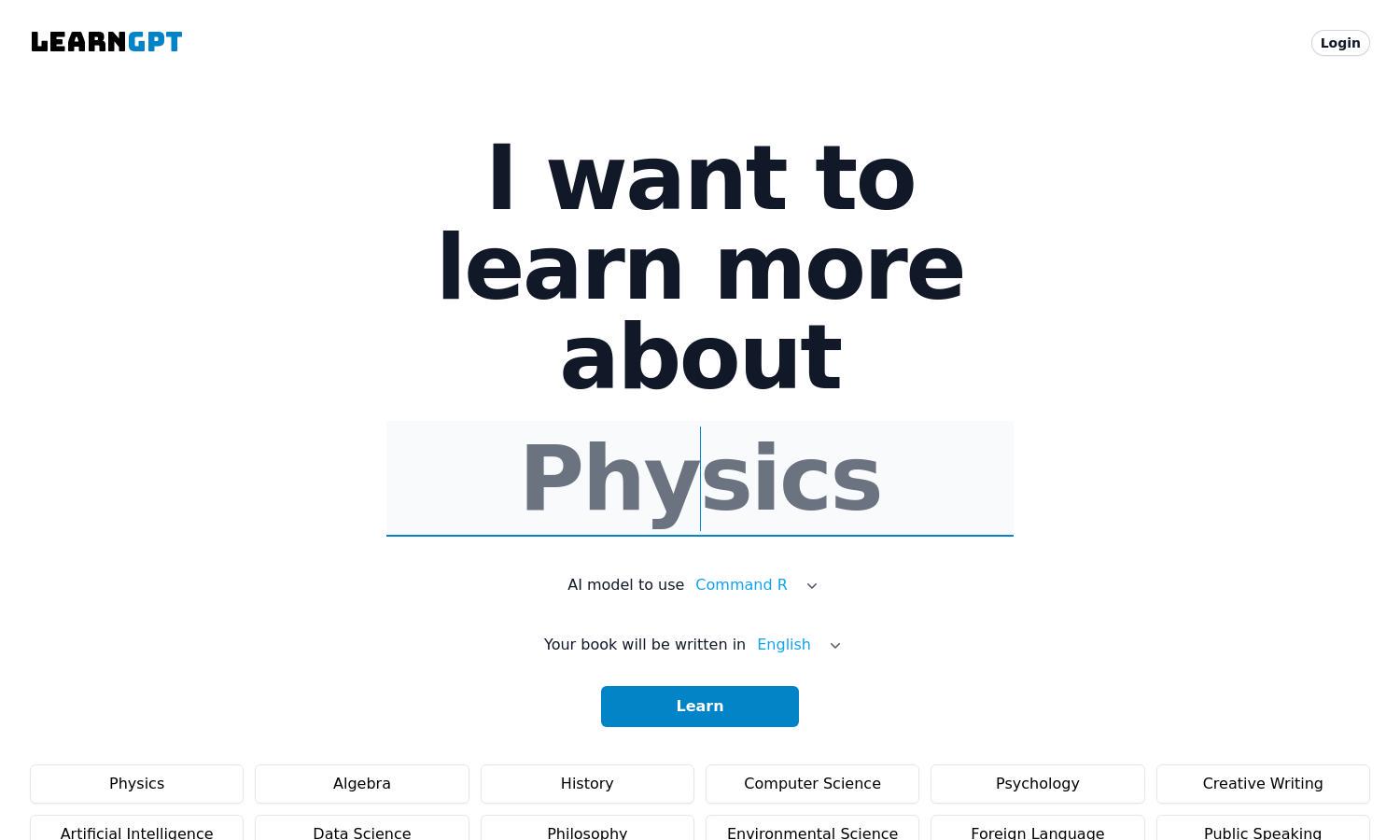 LearnGPT Website