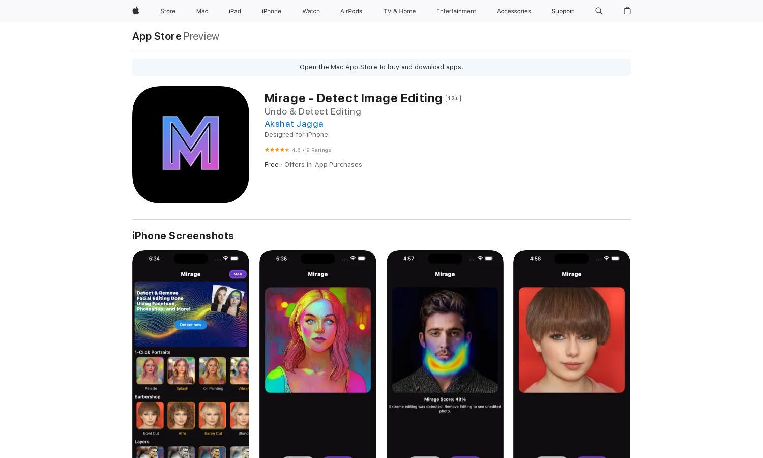 Mirage - Detect Image Editing Website