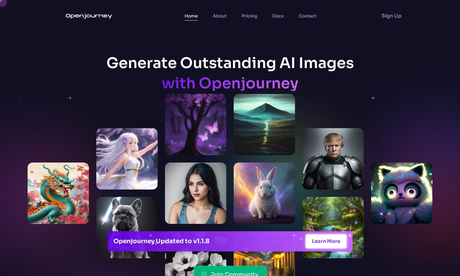 Openjourney Bot Website