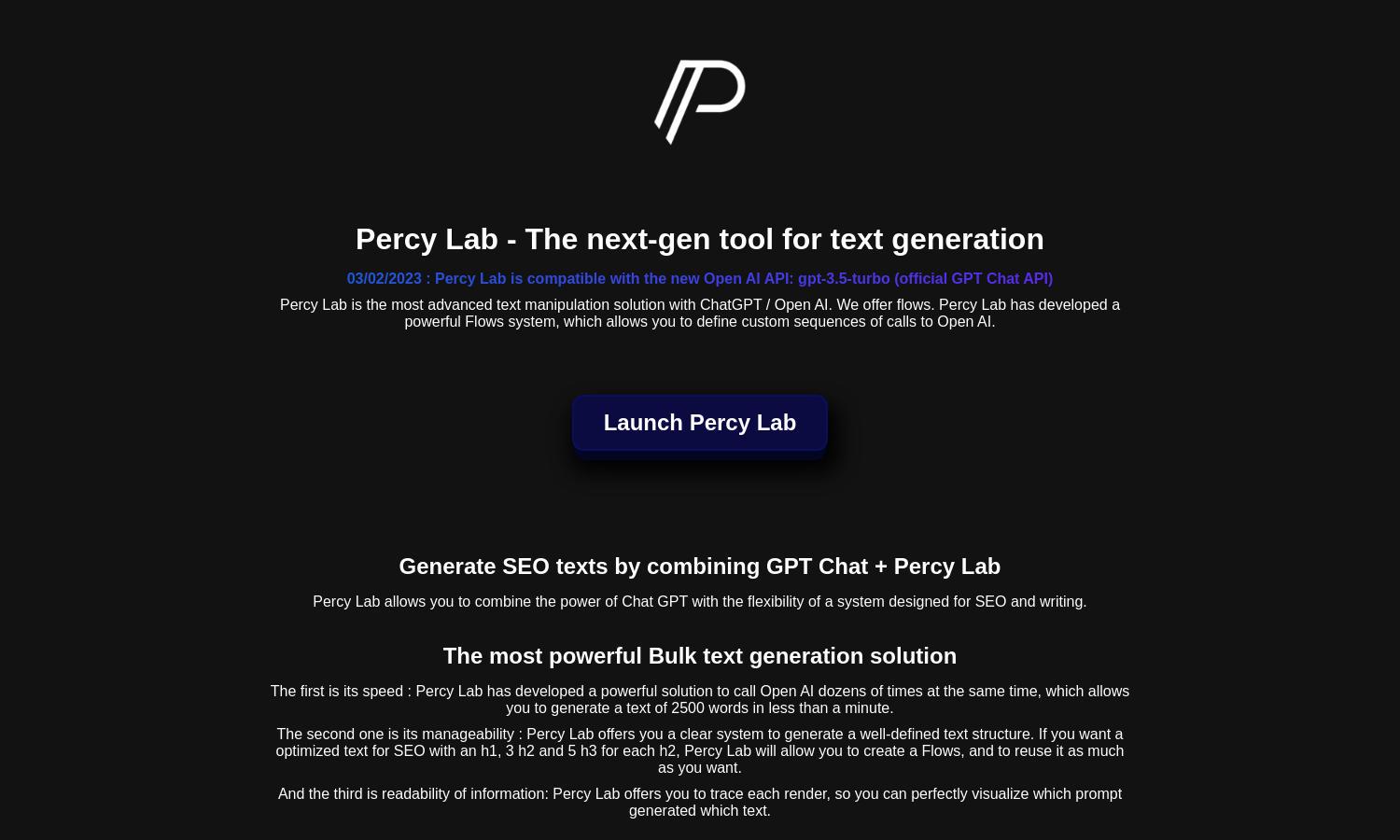 Percy Lab Website