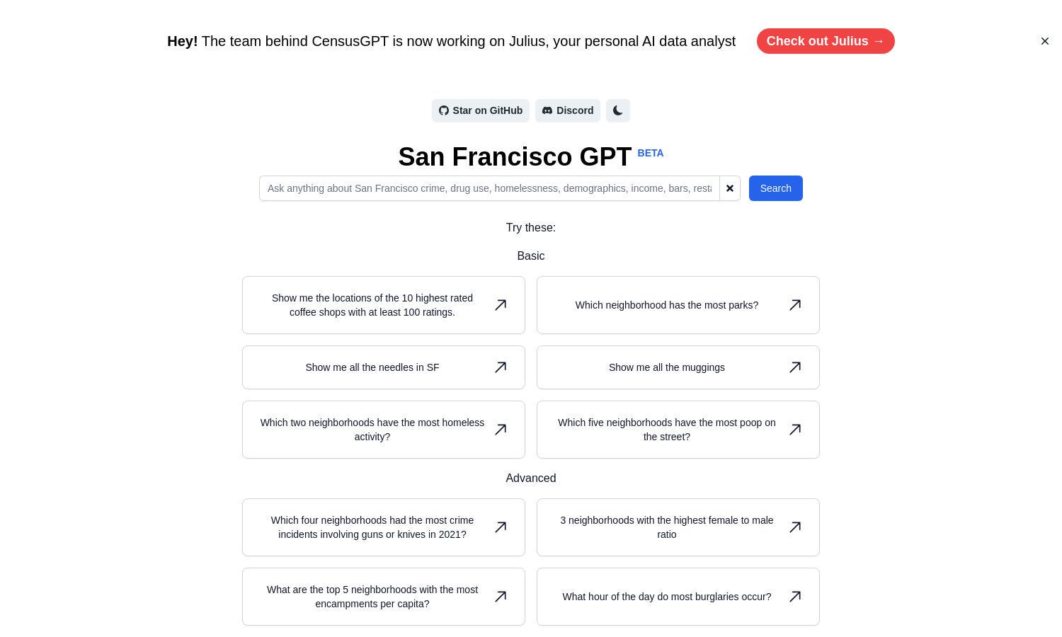 San Francisco GPT Website