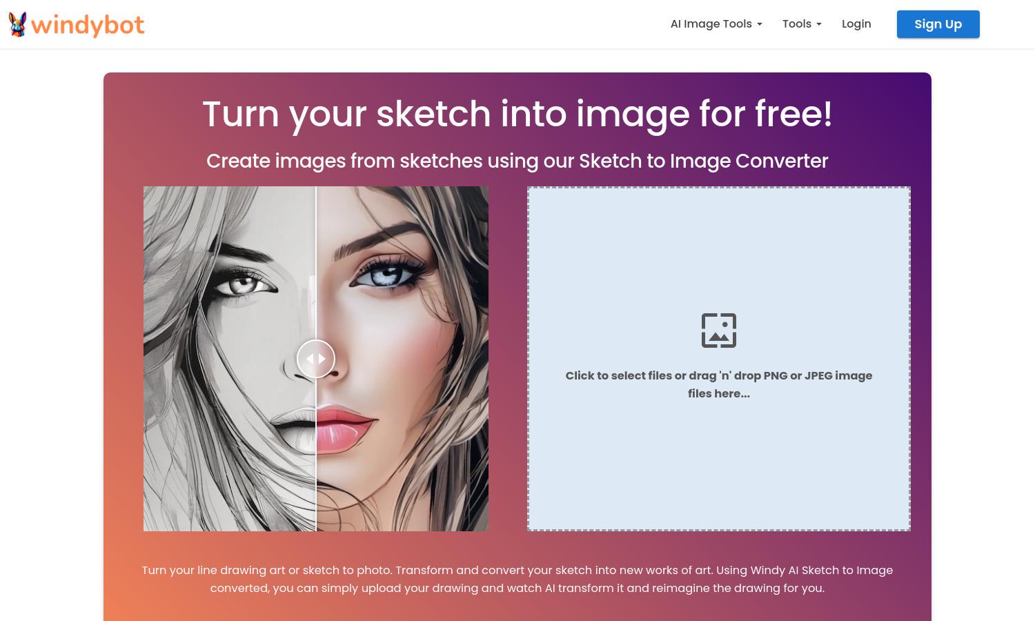 Sketch to Image AI Website