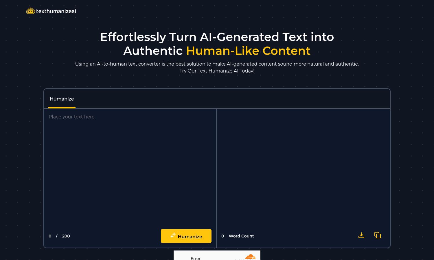 Text Humanize AI - Ai Humanizer Website