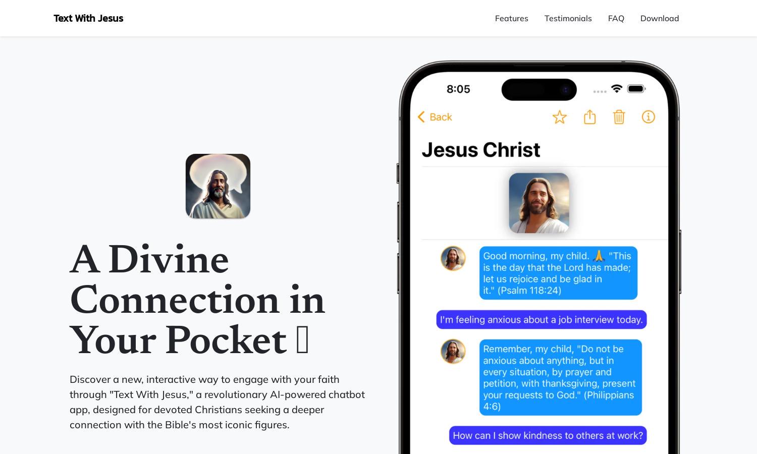 Text With Jesus Website