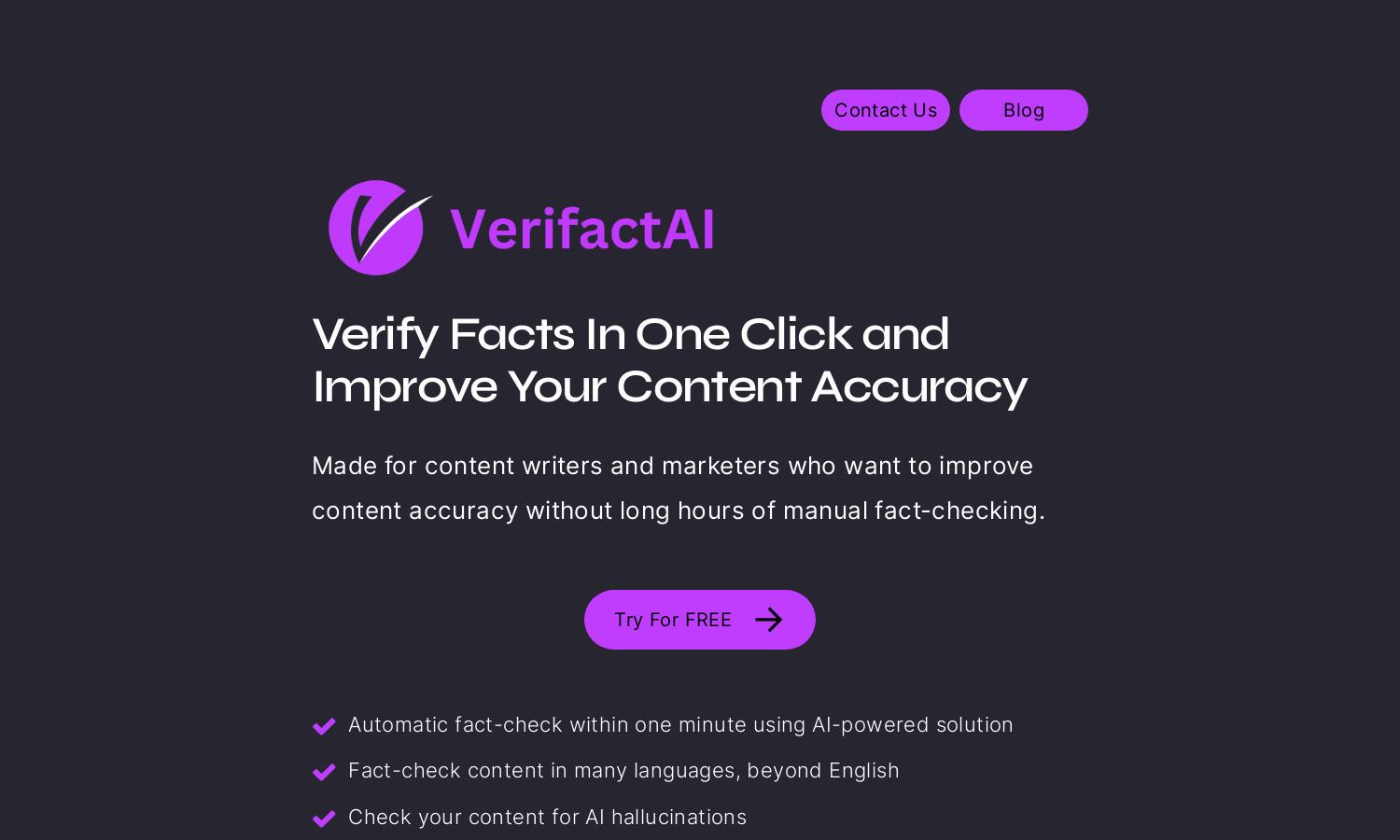 VerifactAI Website