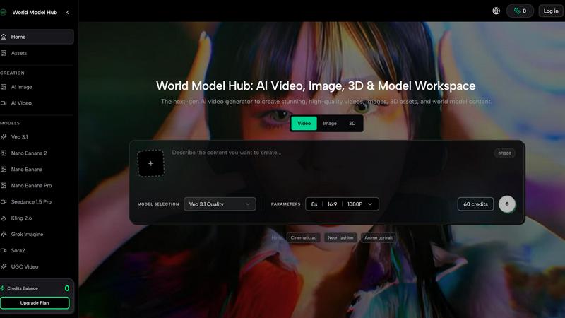 World Model Hub screenshot